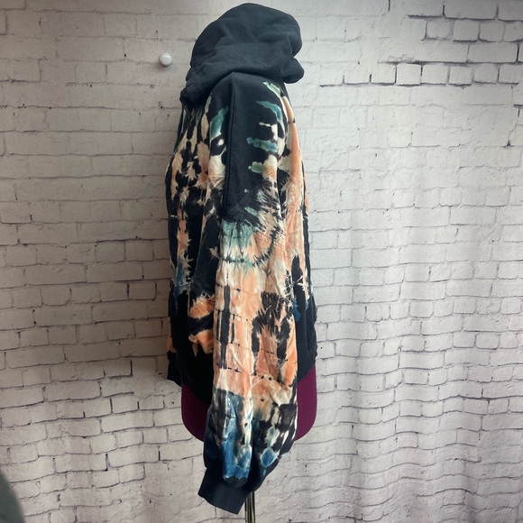 Young Fabulous & Broke Multicolor Tie-Dye Crop Hoodie - Picture 3 of 6